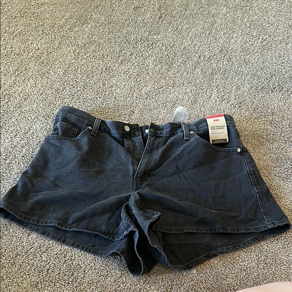 Levi's Black High-Waisted Jean Shorts